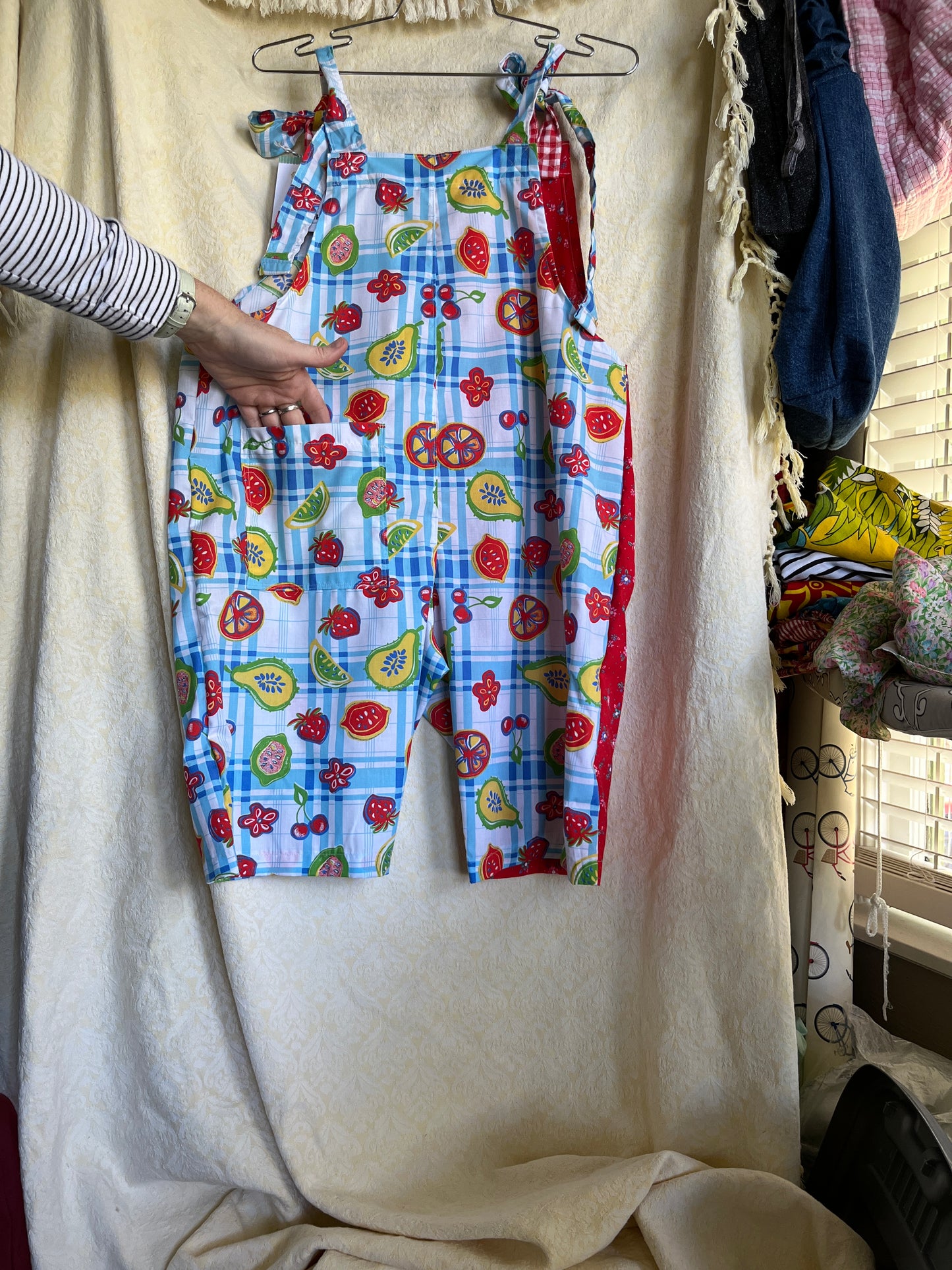“Picnic” Dungaree Shorts- Medium