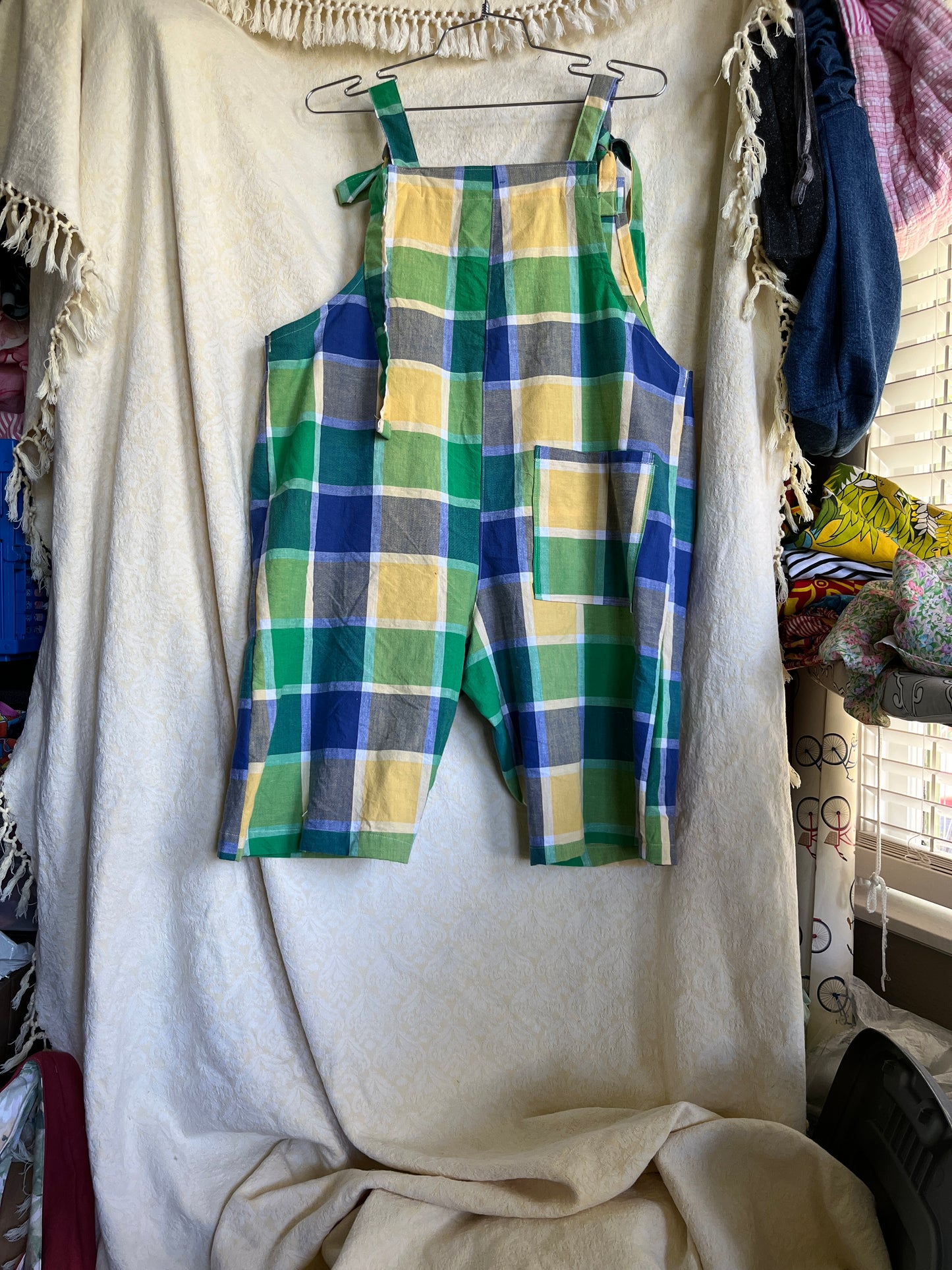 “Primary summer”  Dungaree Shorts - M