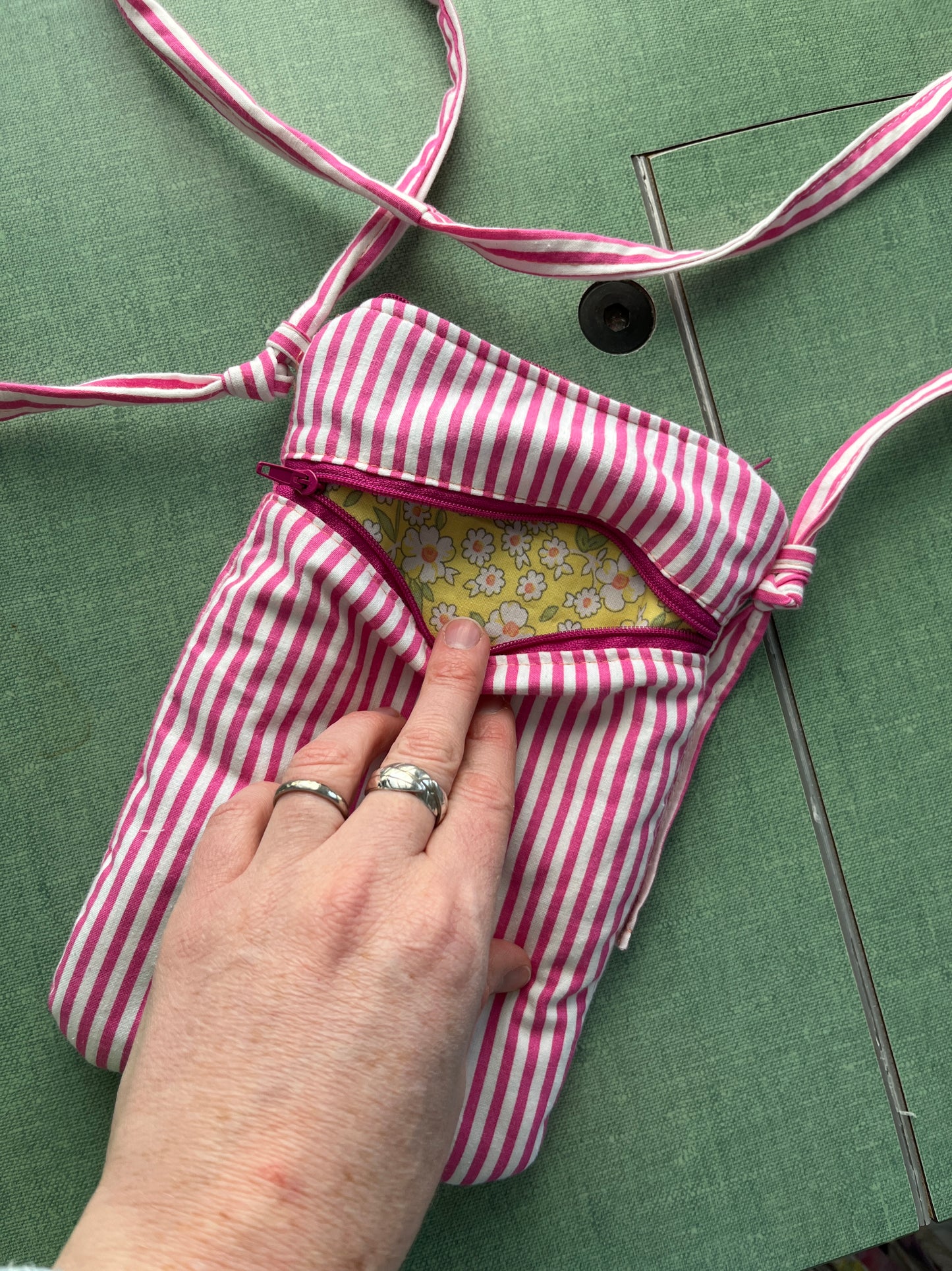 “Candy Striper” Loop Crossbody bag