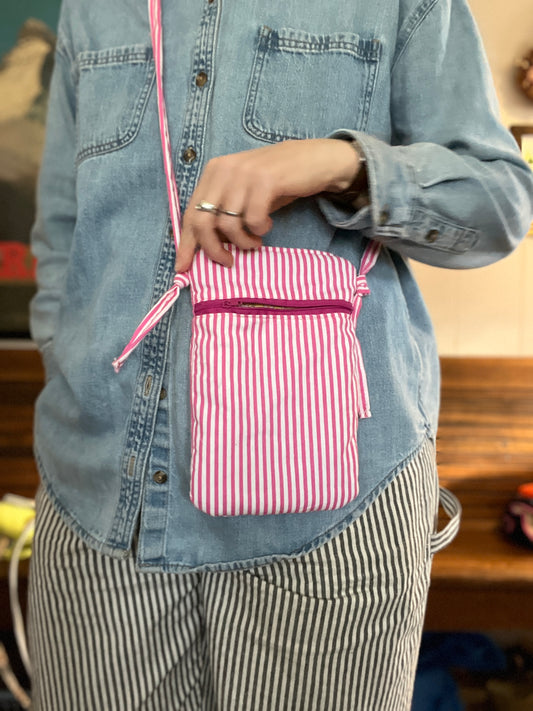 “Candy Striper” Loop Crossbody bag