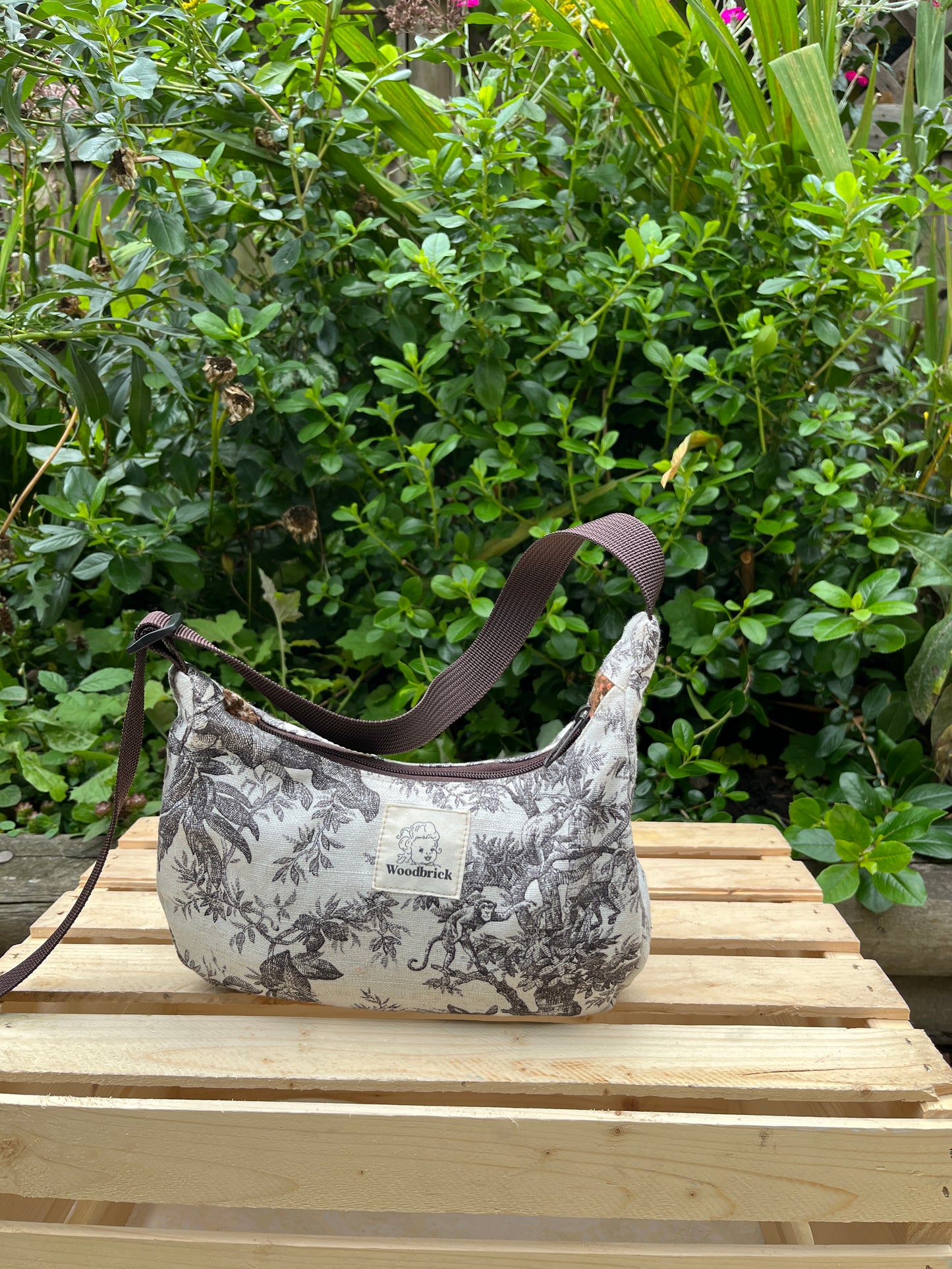 “Chocolate toile” Lil’ Shoulder Bag