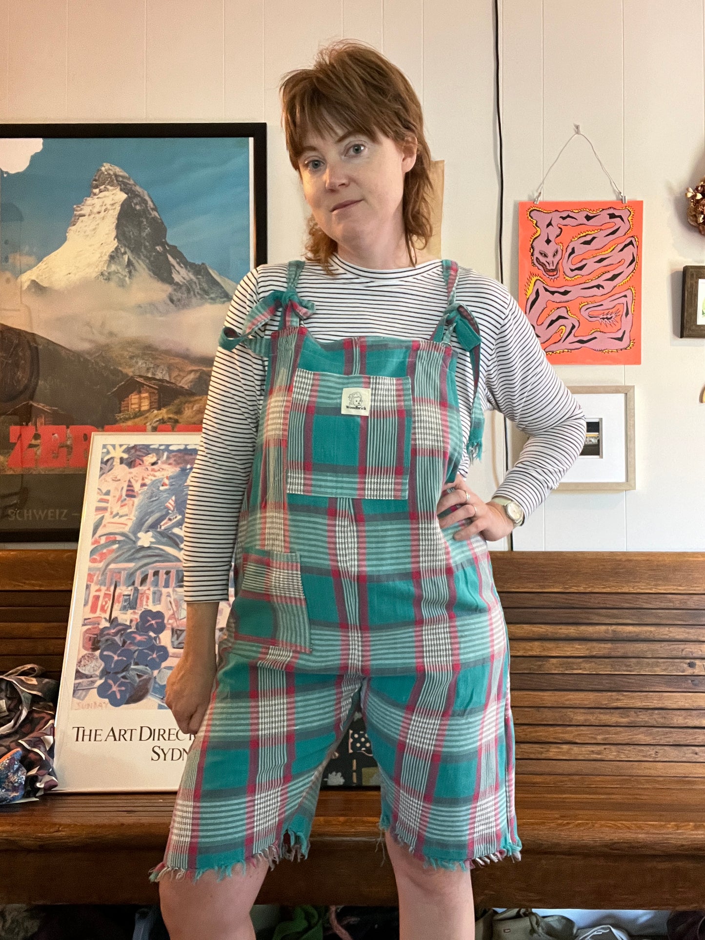 “Coral reef” Dungaree Shorts - Large