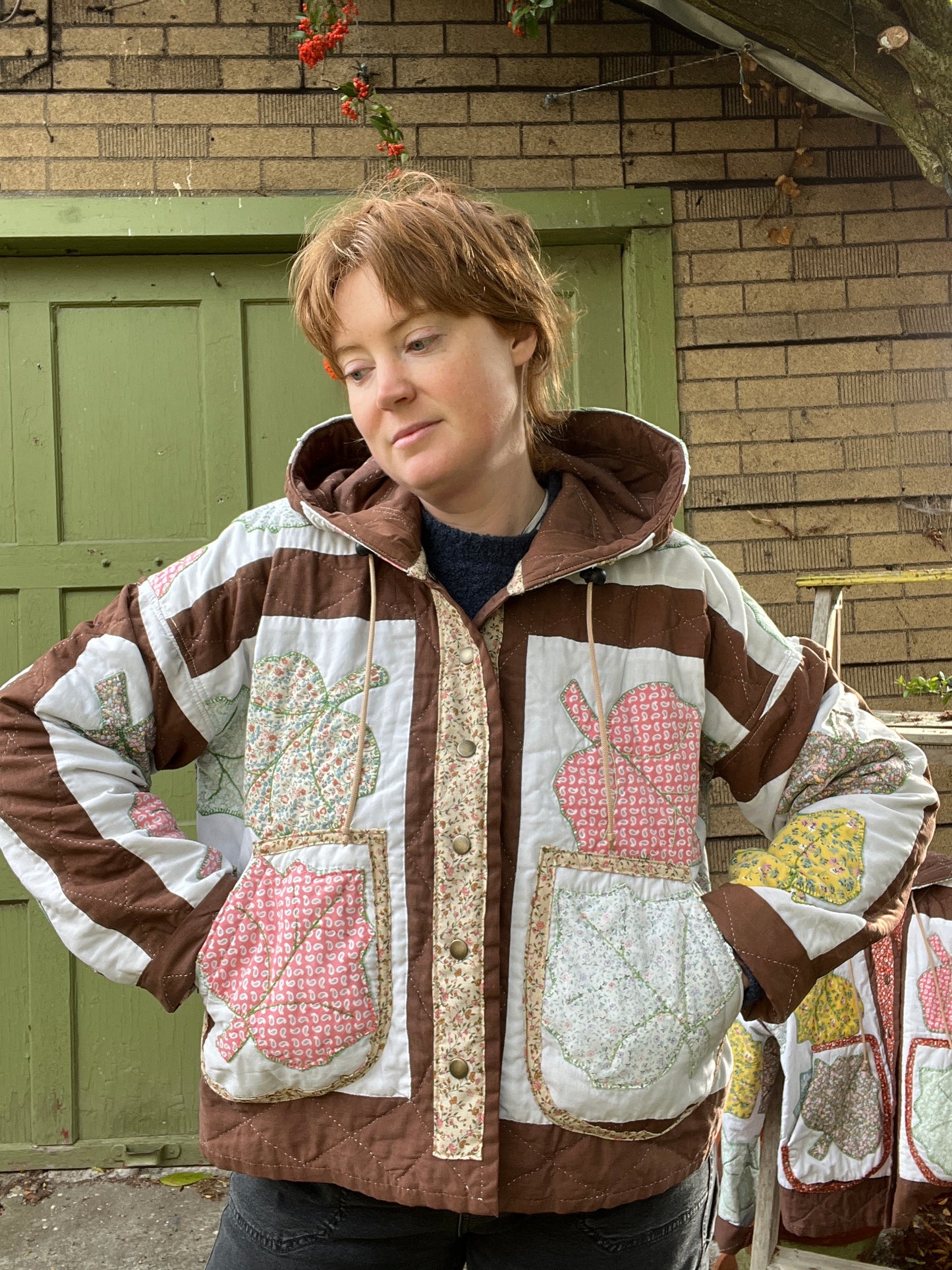 “Falling Leaves” Quilt Coat-L/XL