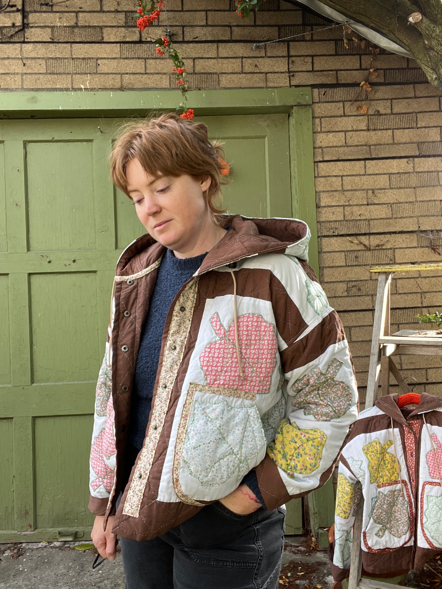 “Falling Leaves” Quilt Coat-L/XL