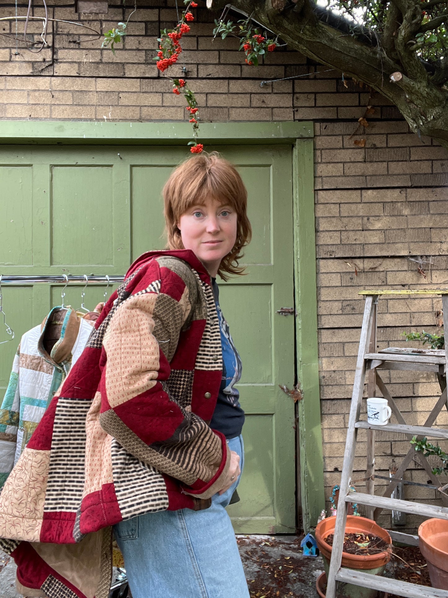 "Fireside" Quilt Coat - Medium