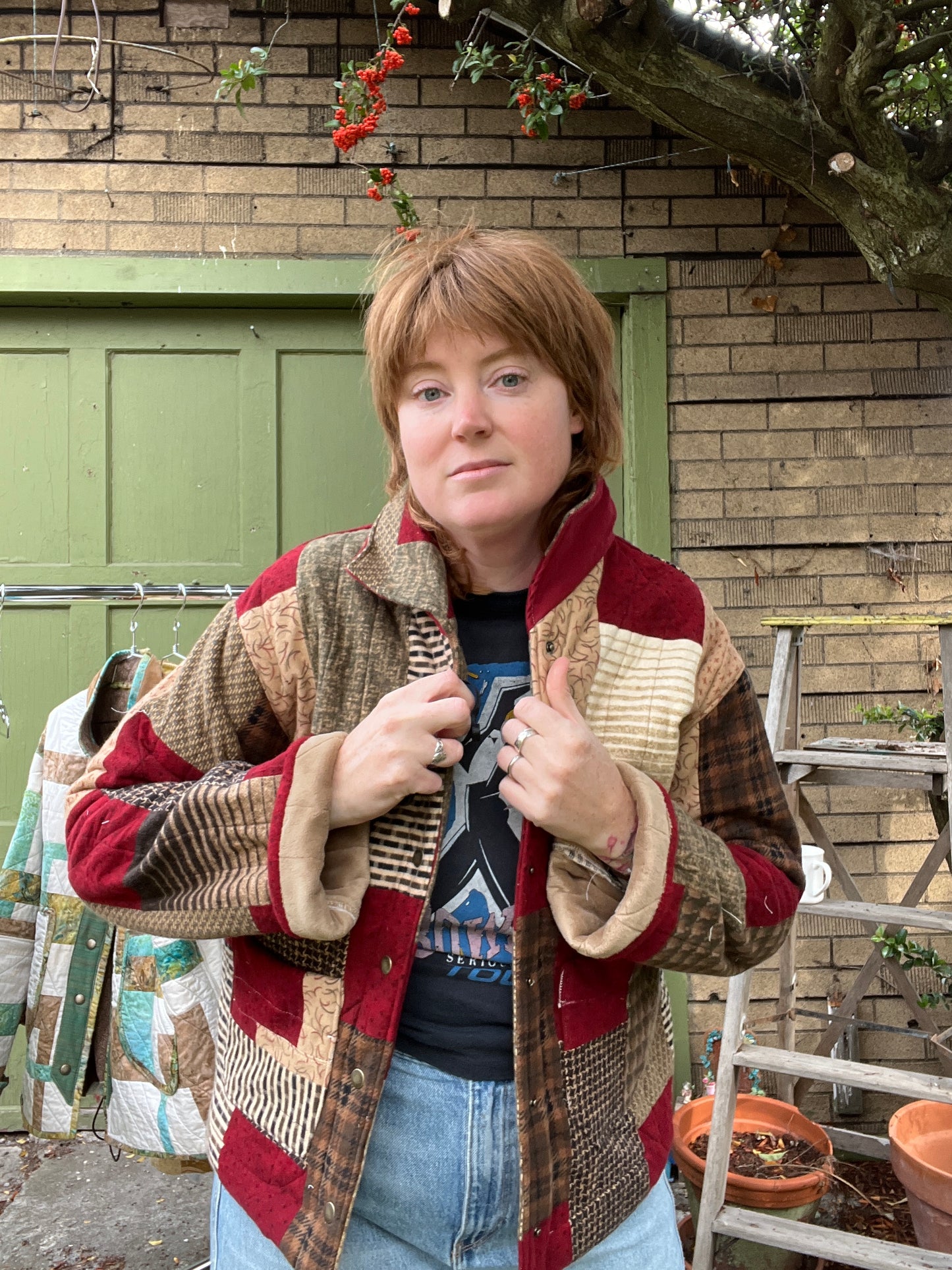 "Fireside" Quilt Coat - Medium