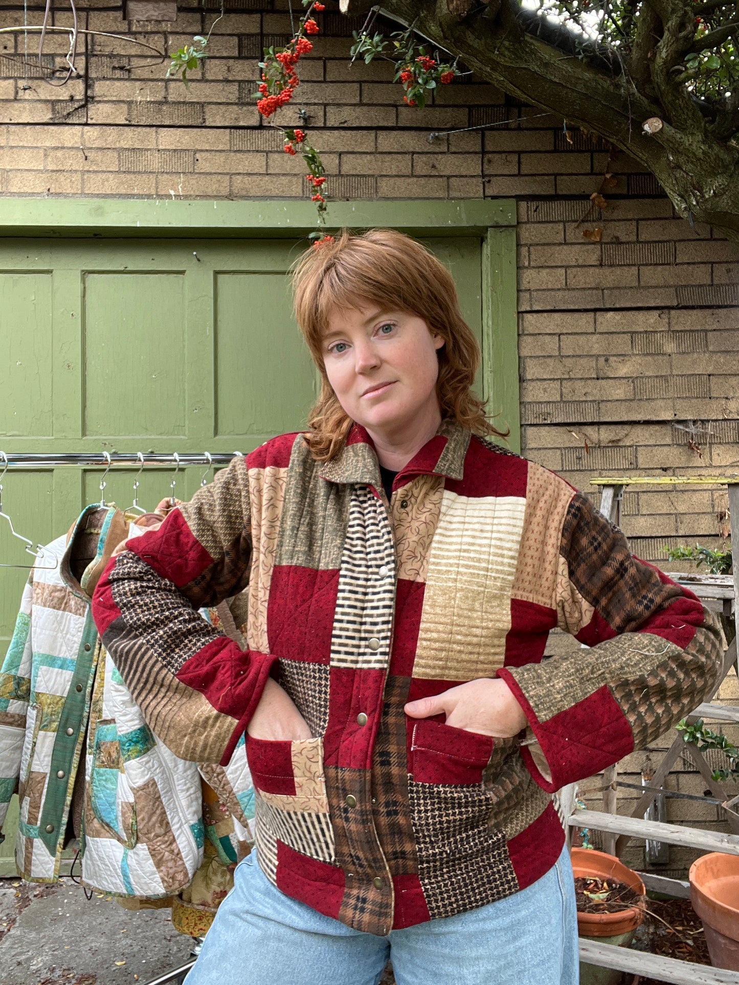 "Fireside" Quilt Coat - Medium