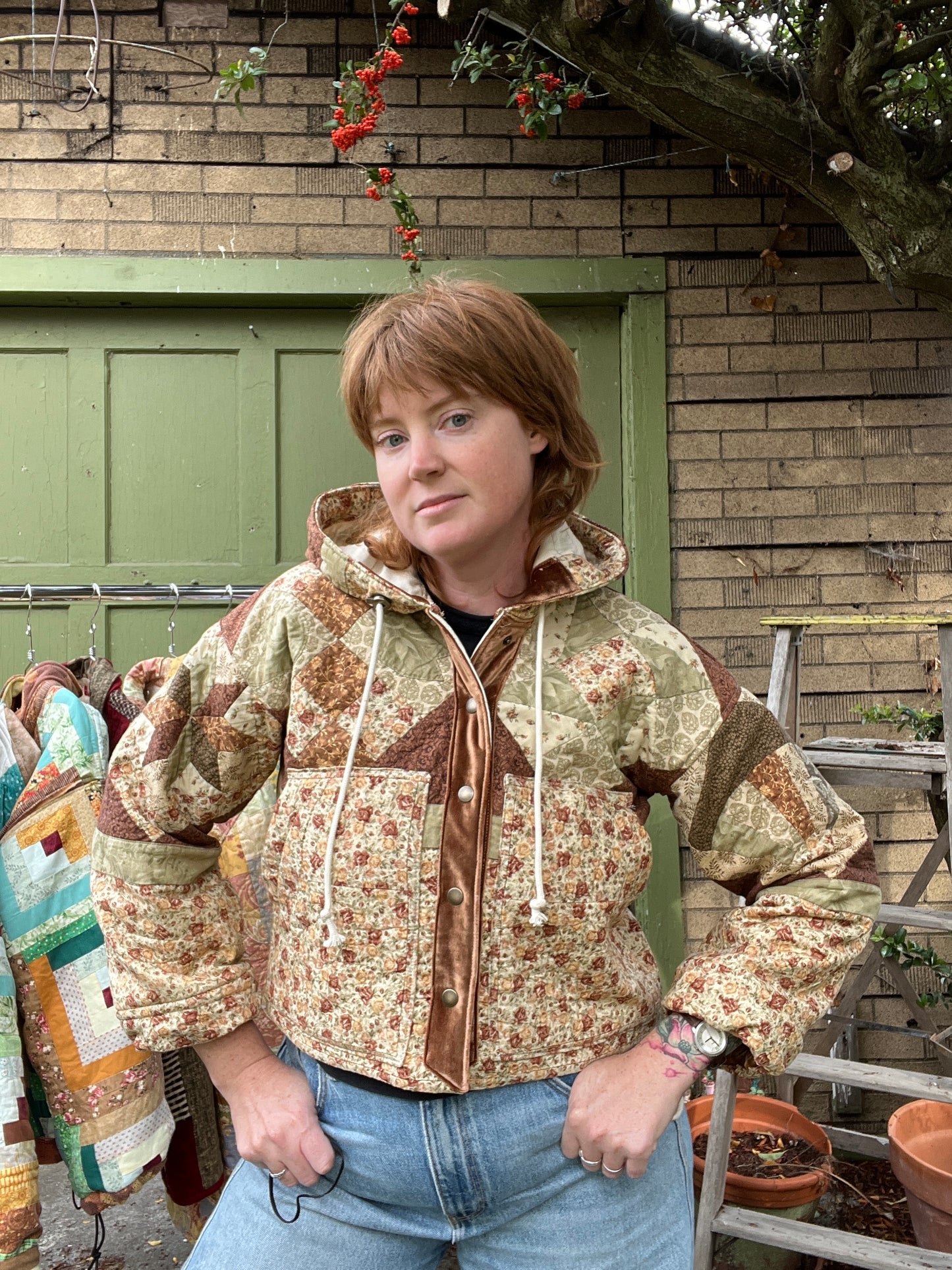 "Brown Butter" Quilt Coat - Medium