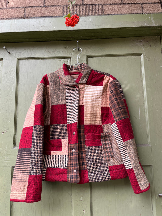 "Fireside" Quilt Coat - Medium