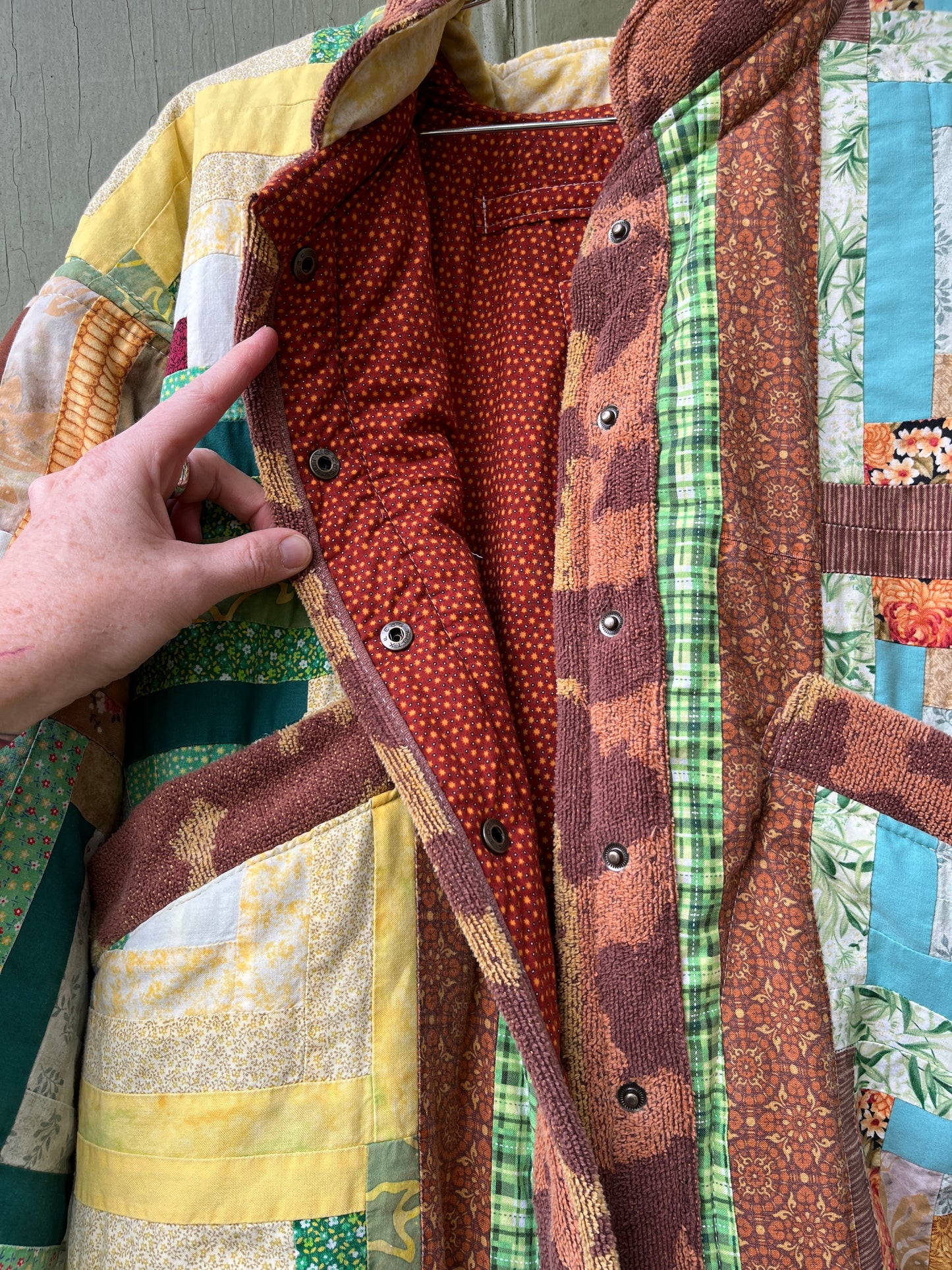 "Cornucopia"  Quilt Coat - Large