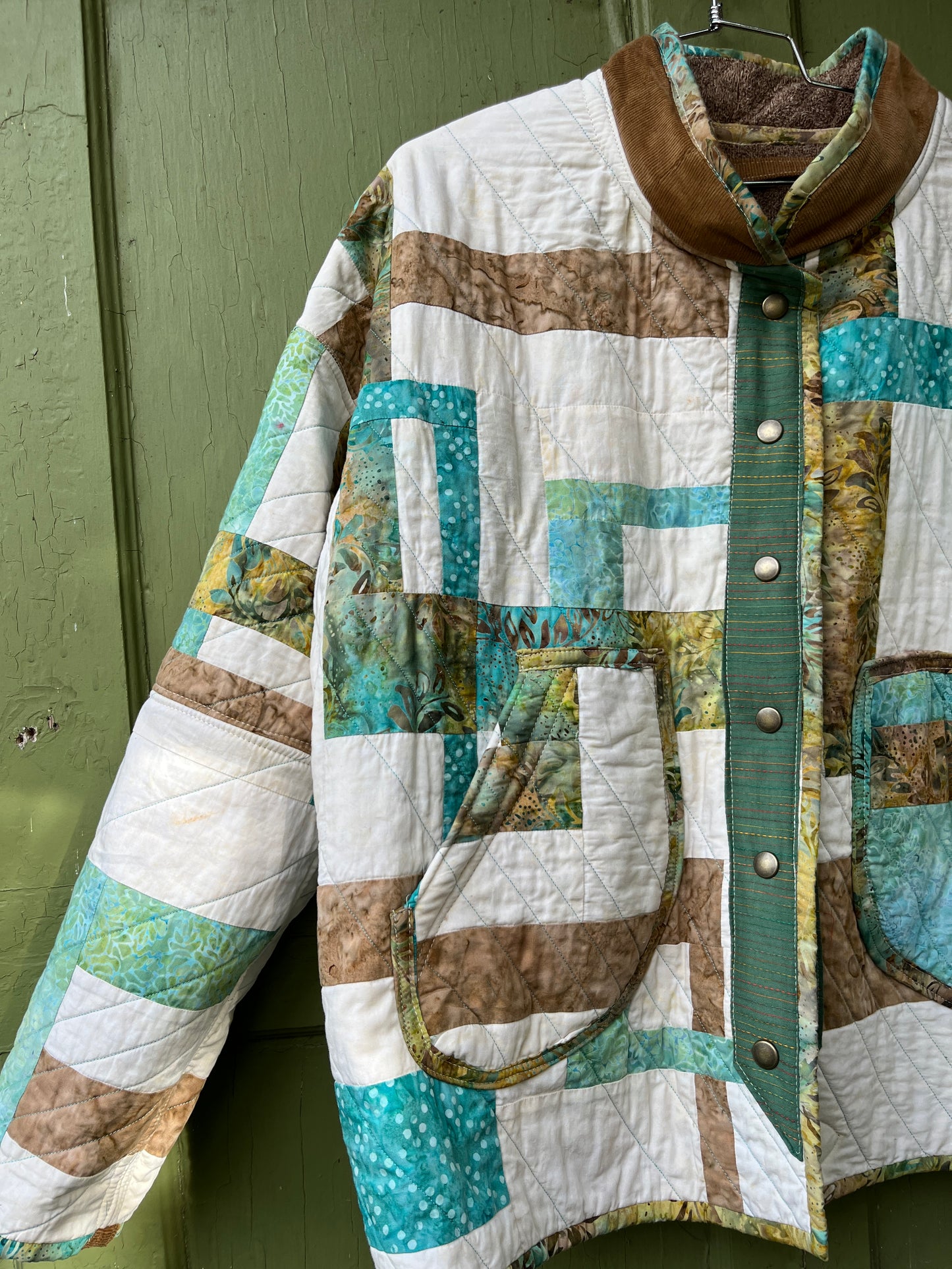 "Blue Sky Batik" Quilt Coat - Large
