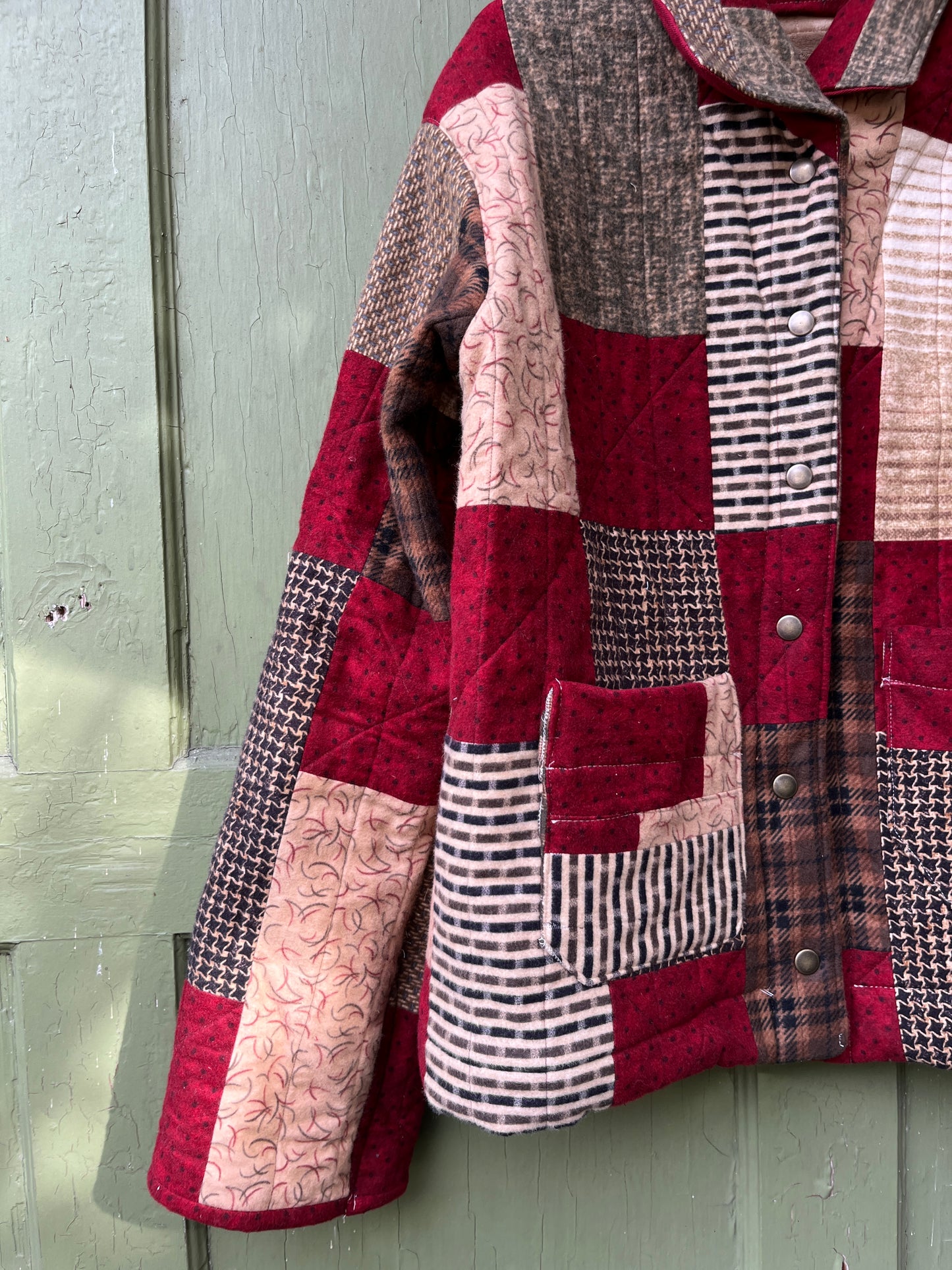 "Fireside" Quilt Coat - Medium