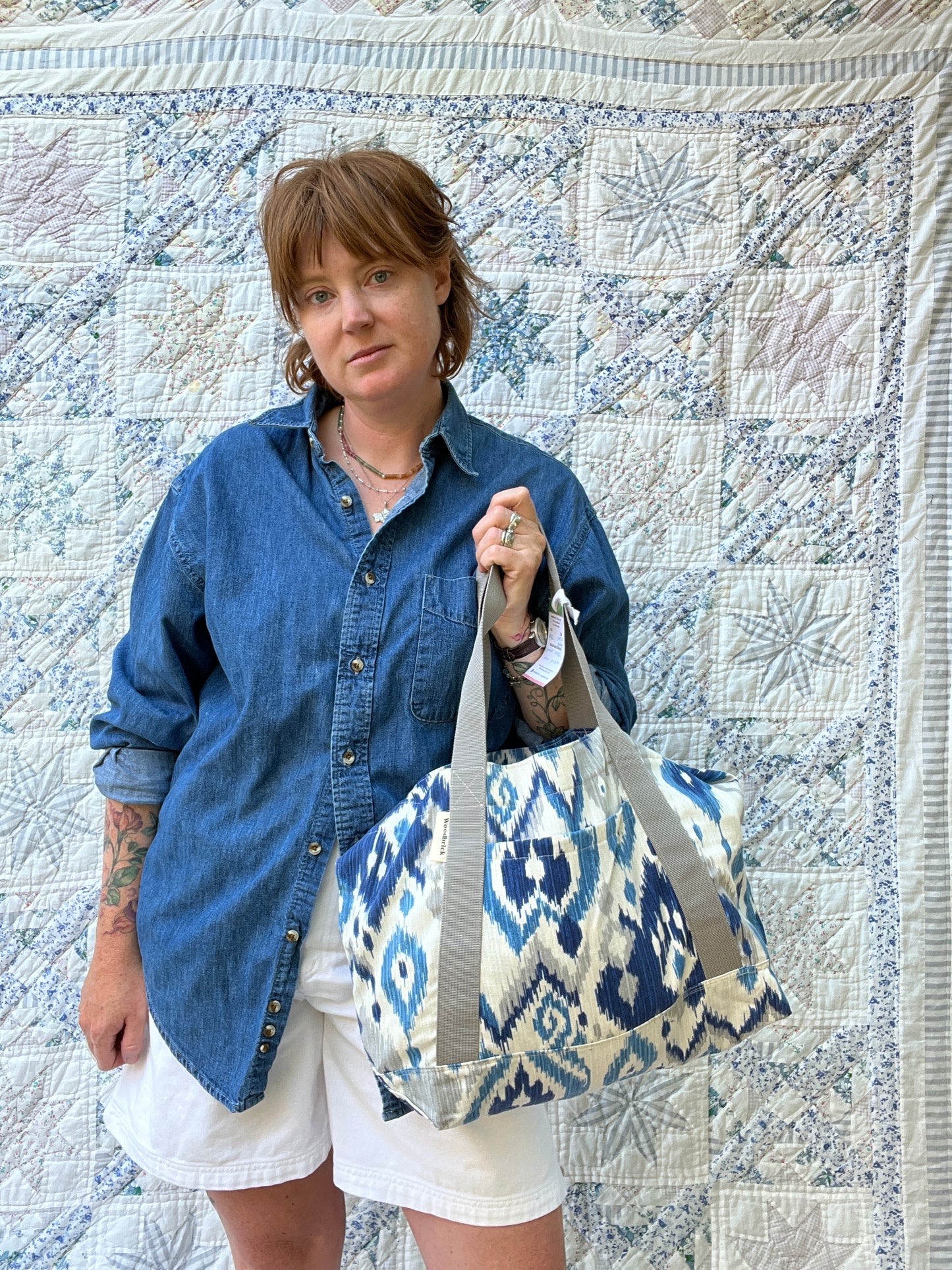 "Shades of Blue" Gloat n' Tote