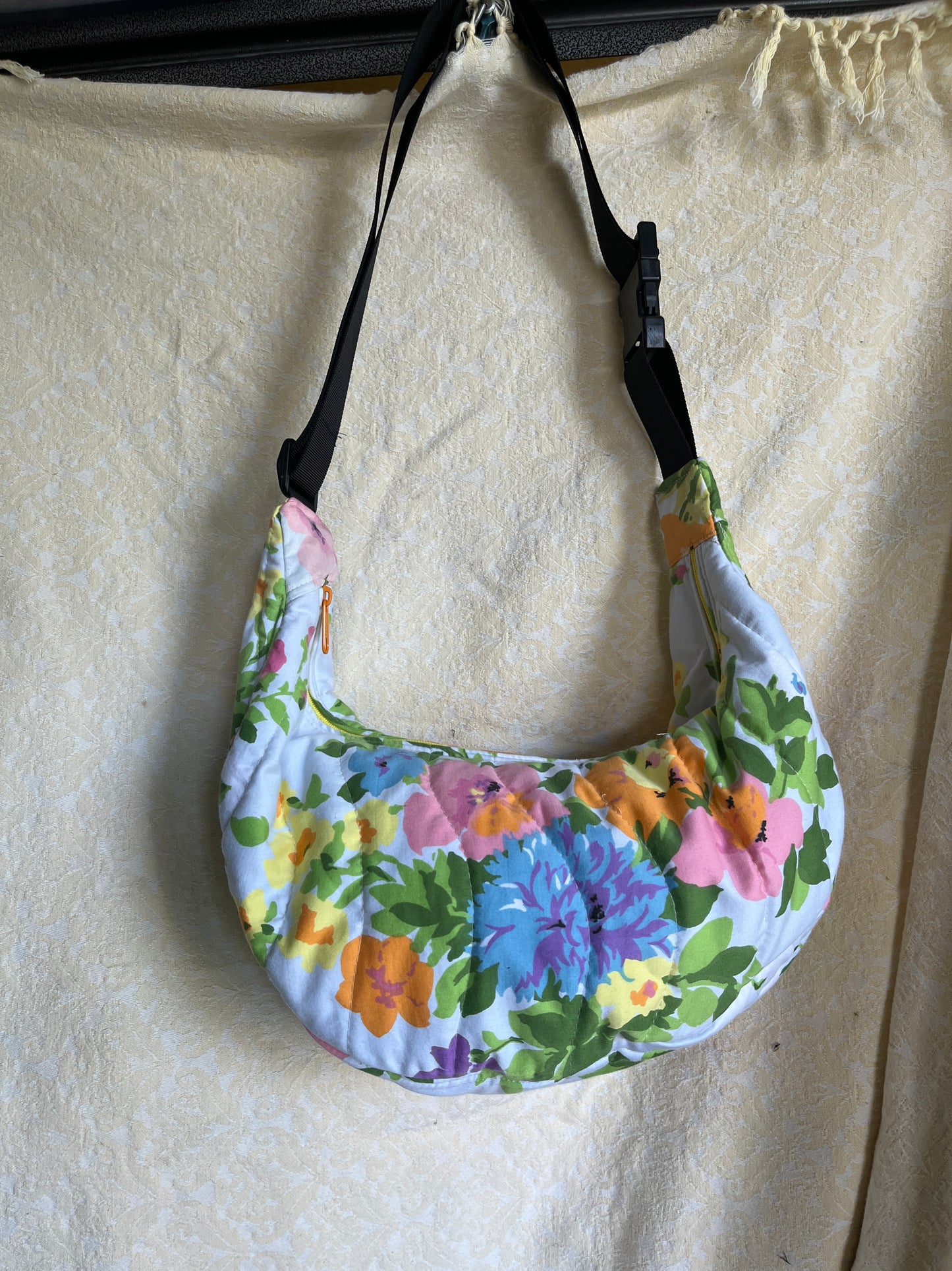 "Black Meadow" Classic Crescent Bag
