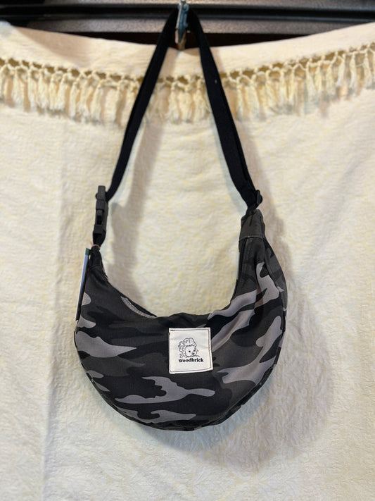 “Grey camo” Sidekick Crescent Bag