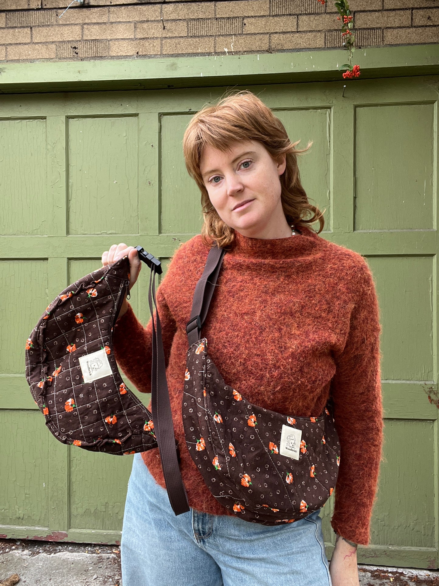 "Pumpkin Spice" Sidekick Crescent Bag