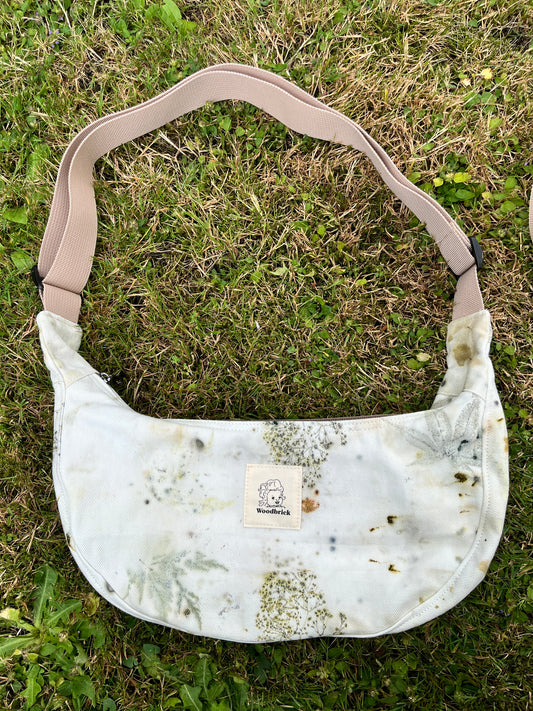 “Lorelei  Textile” Naturally Dyed Upcycled Classic Crescent Bag