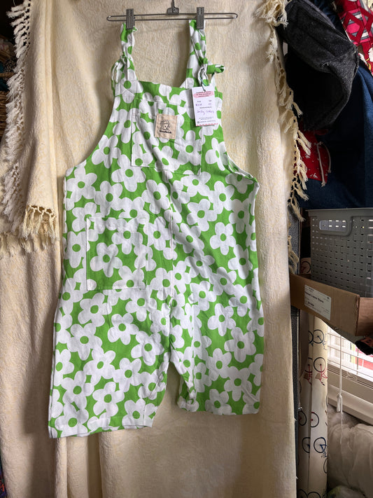 “Daisy Chain” Dungaree Shorts - XS