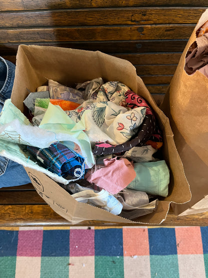 Assorted Fabric Scraps for Craft or Sewing Projects