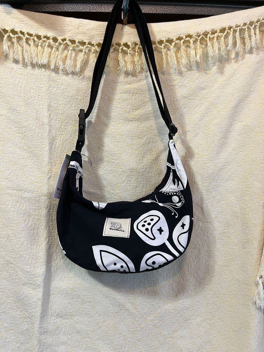“Black Butterfly’s” Sidekick Crescent Bag