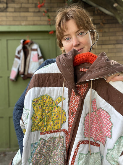 “Falling leaves” Quilt Coat - M/L