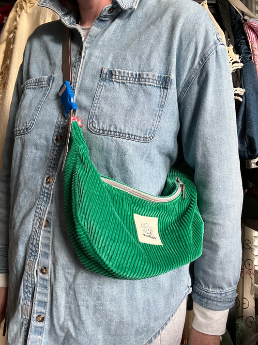 “Green grass” miniCrescent Bag