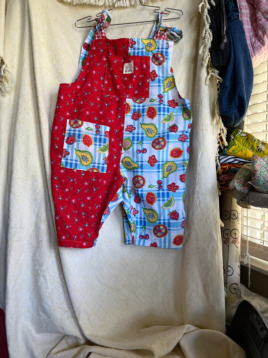 “Picnic” Dungaree Shorts- Medium