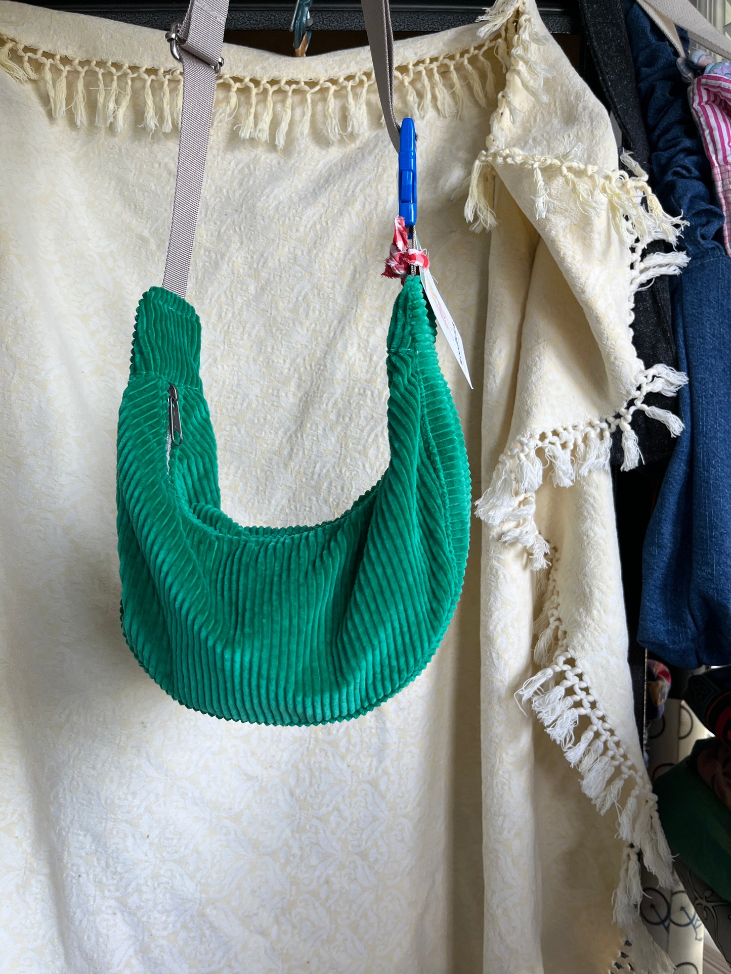 “Green grass” miniCrescent Bag