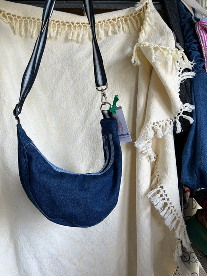 “Trusty blues” miniCrescent Bag