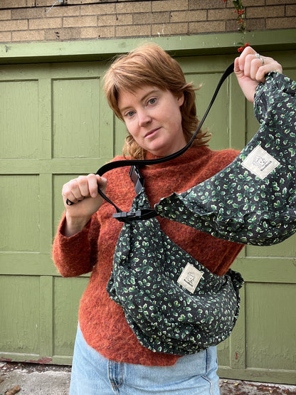 “Night Garden” Sidekick Crescent Bag
