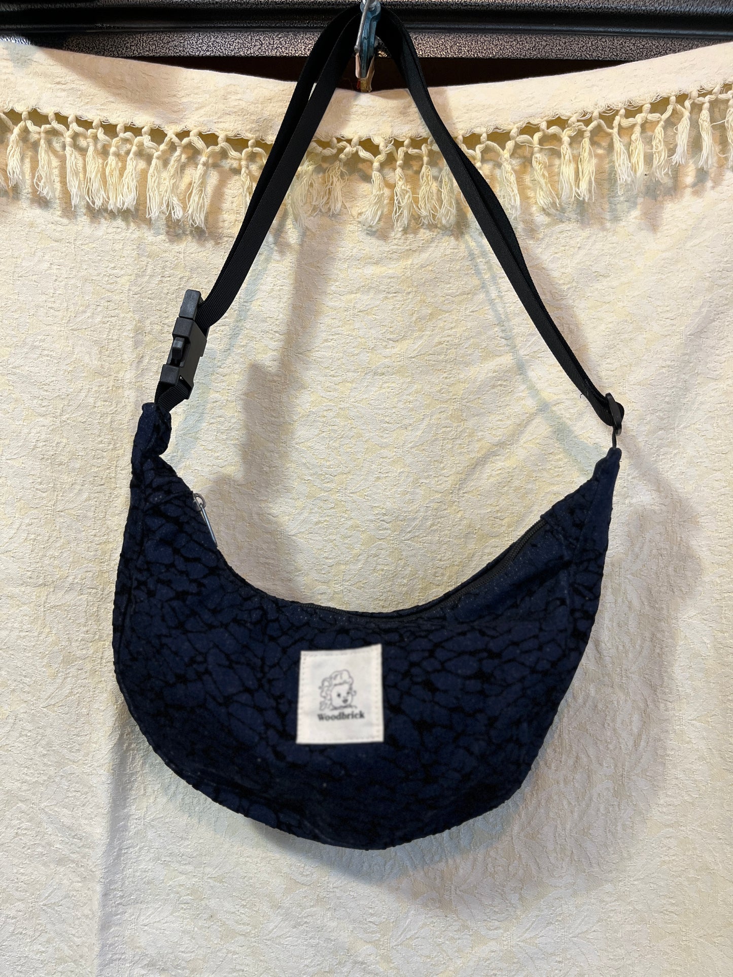 “Velvet crackle” Sidekick Crescent Bag
