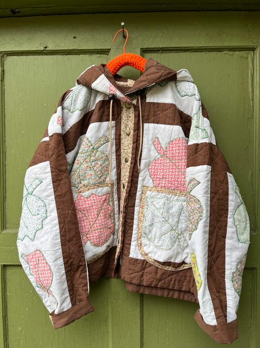 “Falling Leaves” Quilt Coat-L/XL