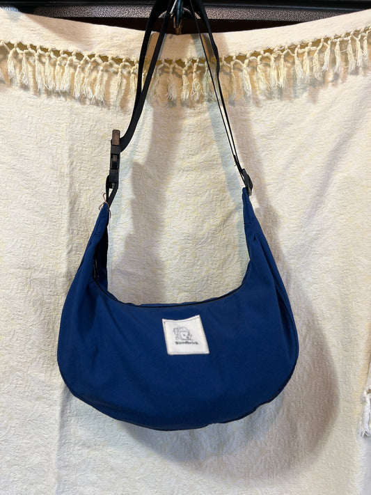 “Cobalt Blue Water Resistant” Classic Crescent Bag