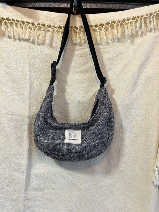 “BeSpeckled tweed” Sidekick Crescent Bag