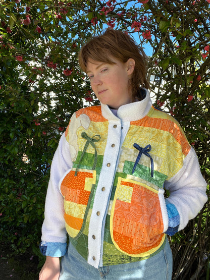 “Cotton Tales” Quilt Coat - M