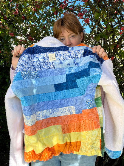 “Cotton Tales” Quilt Coat - M