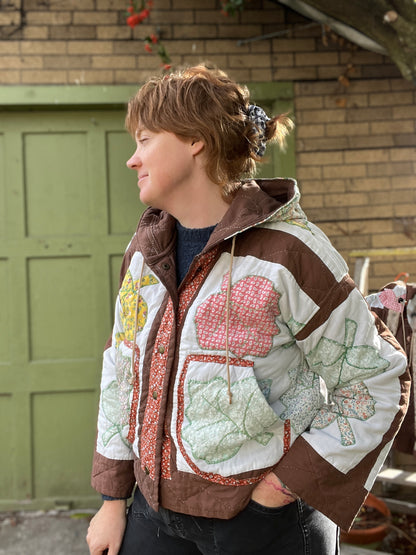 “Falling leaves” Quilt Coat - M/L