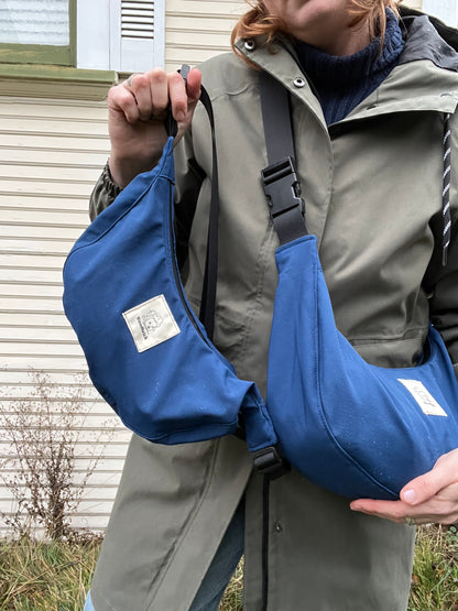 “Cobalt Water resistant” Sidekick Crescent Bag