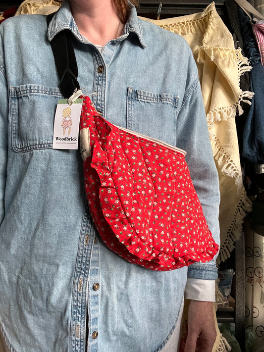 “Cherry bomb” Classic Crescent Bag