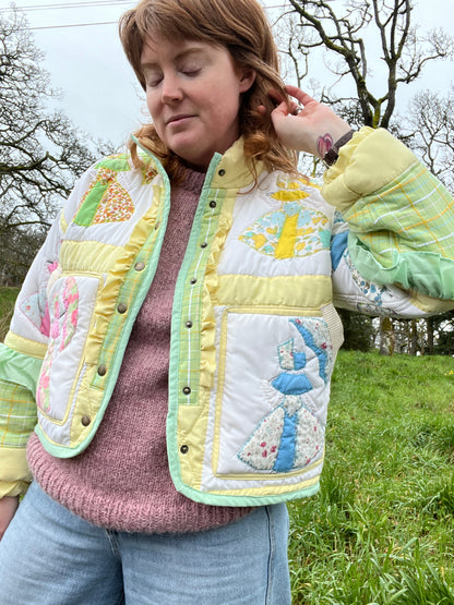 “Daffodil Ladies” Quilt Coat - M/L