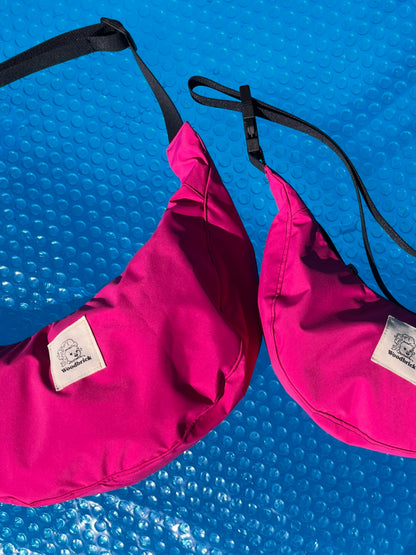 "Hot Pink Summer" Water Resistant Sidekick Crescent Bag