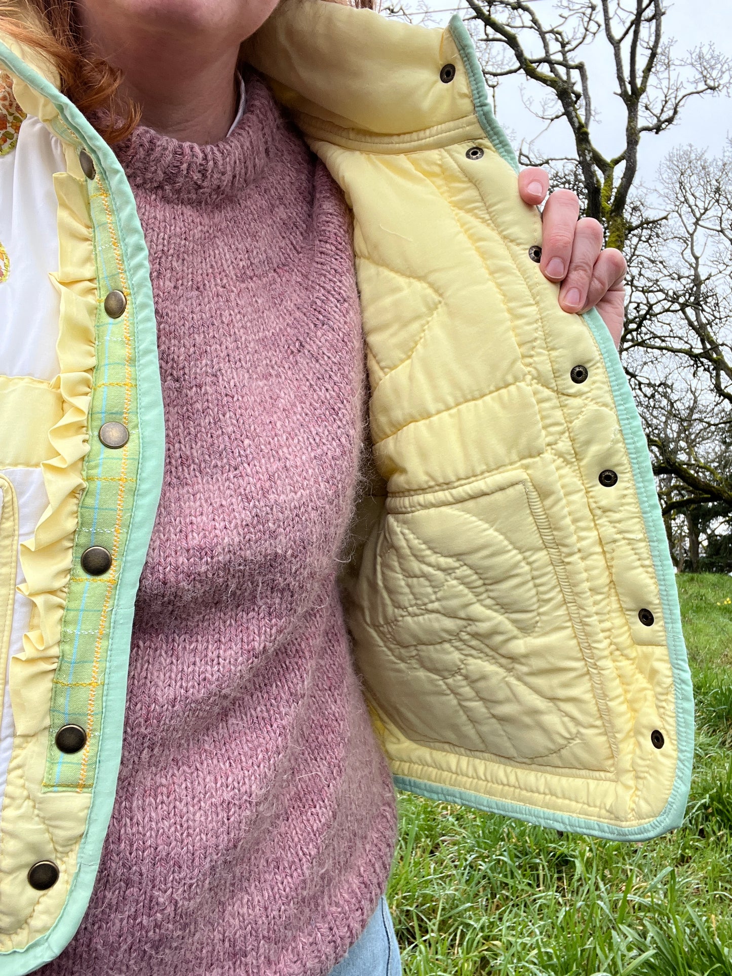 “Daffodil Ladies” Quilt Coat - M/L