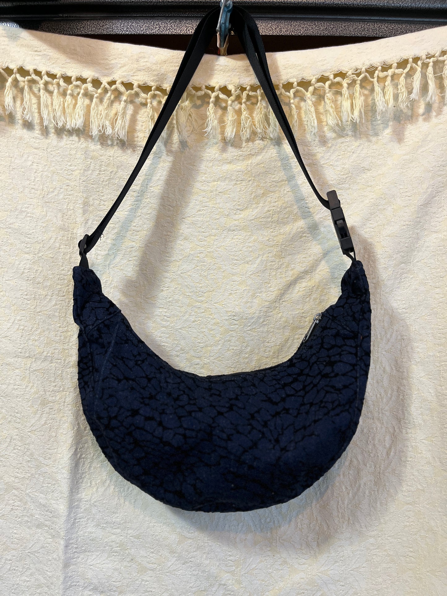 “Velvet crackle” Sidekick Crescent Bag