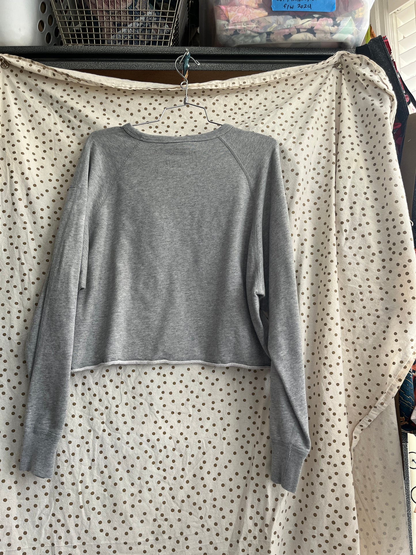 “Cropped heart” Upcycled Sweater - M