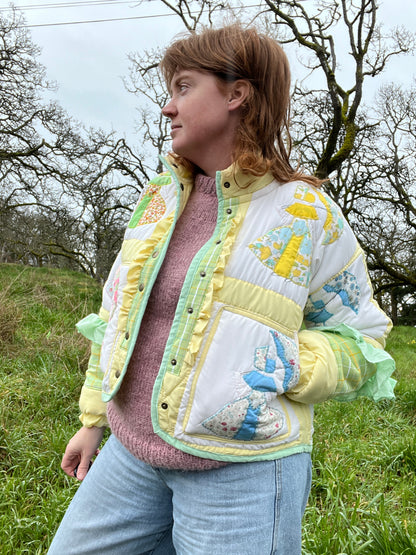 “Daffodil Ladies” Quilt Coat - M/L