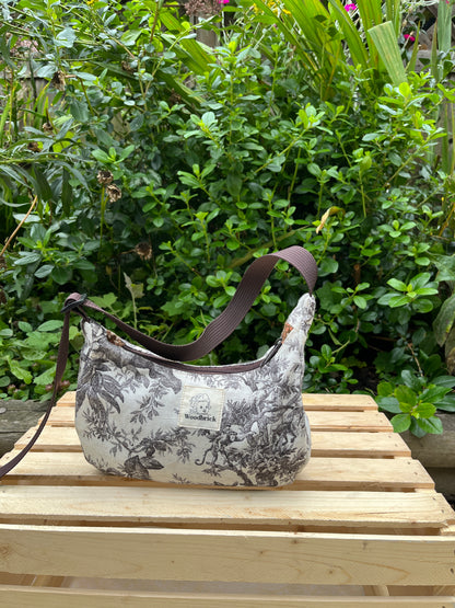 “Chocolate toile” Lil’ Shoulder Bag