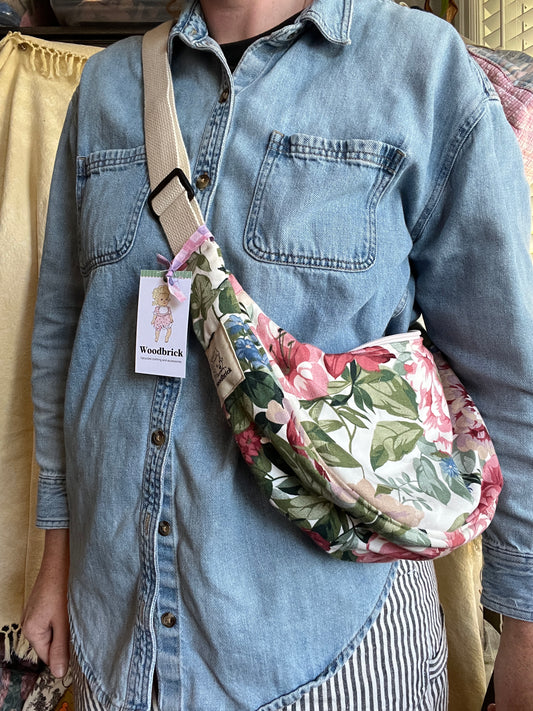 “Rose garden” Classic Crescent Bag