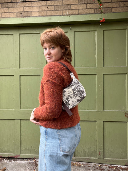“Chocolate toile” Lil’ Shoulder Bag