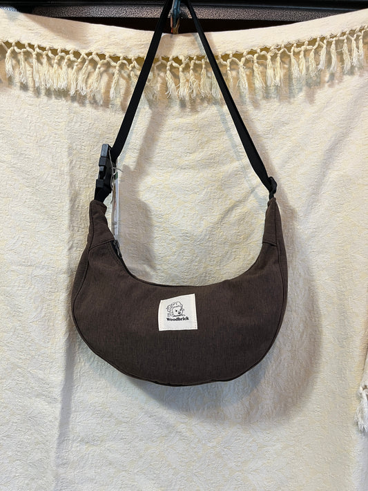 “Heathered Brown Soft shell” Sidekick Crescent Bag