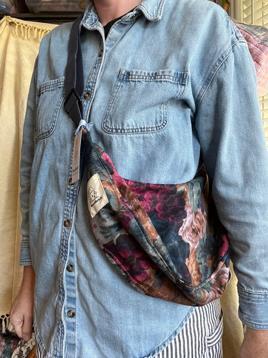 "Deep Jewels" Classic Crescent Bag